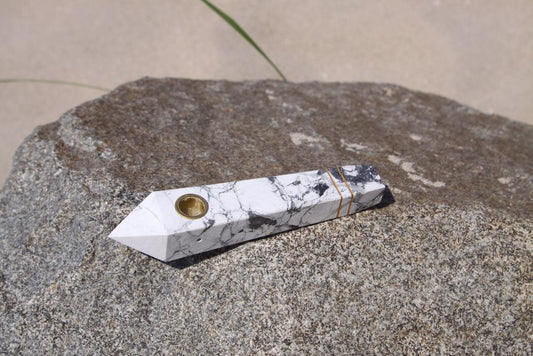 Marbled Howlite Pipe-1