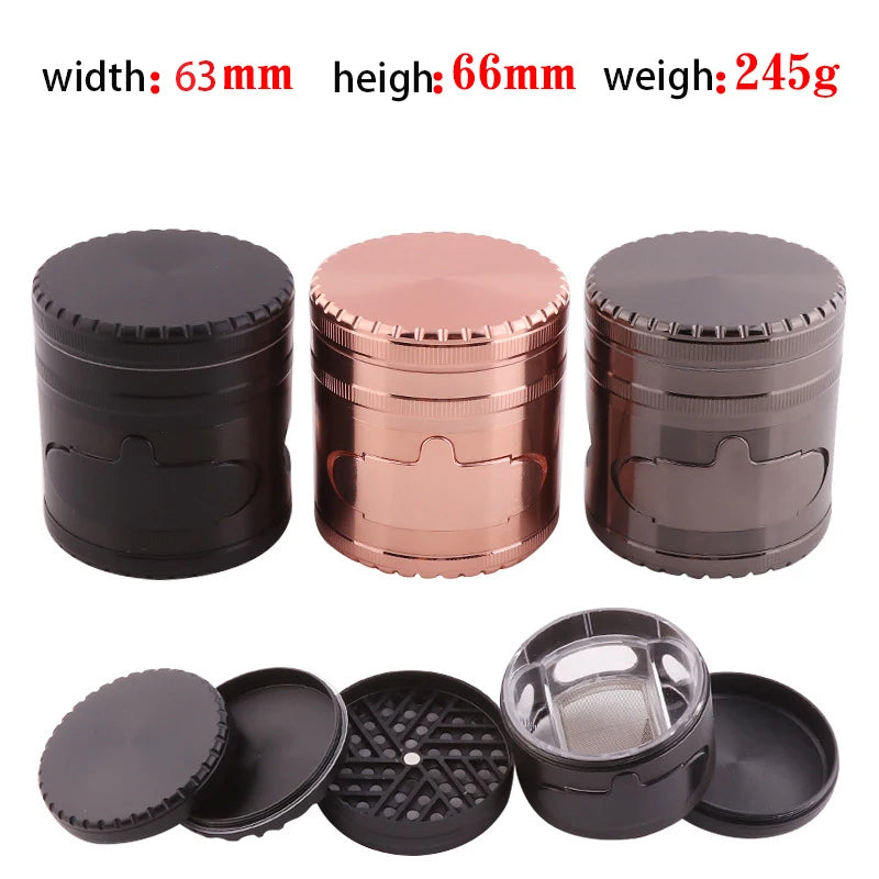 63MM Zink Crusher Tabak Grinder 5 lagig
