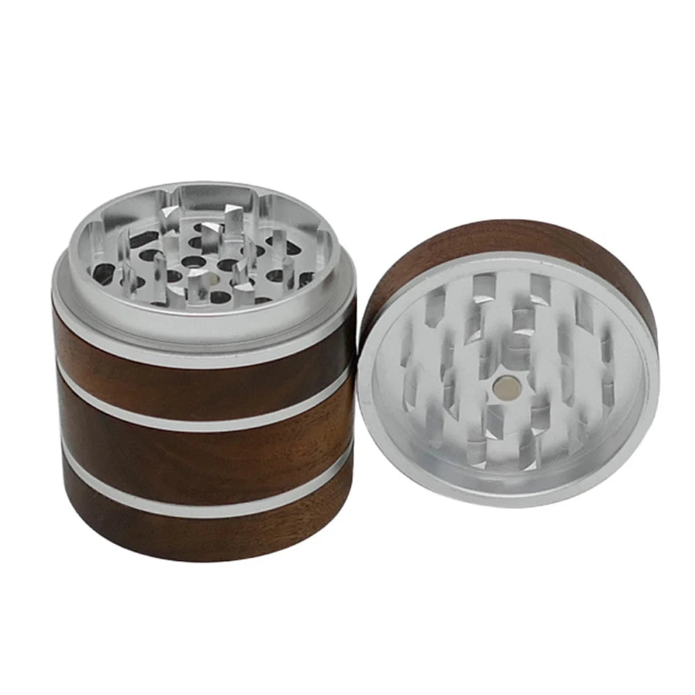 63mm Herbal Tobacco Grinder Smoke Herb 4 layer Walnut head Aluminum alloy Grinders Spice Mill Cigarette Accessories