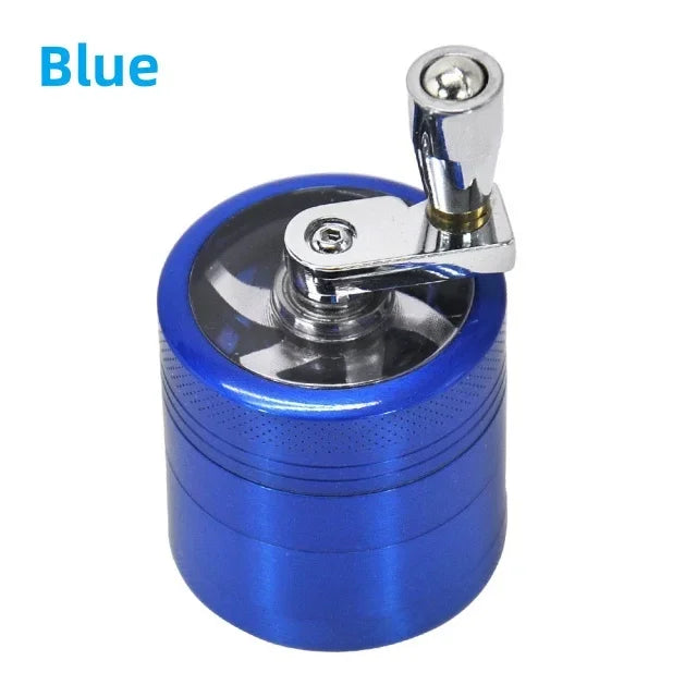 4-layer Tobacco Grinder 40MM Manual Metal Zinc Alloy Herb Mill Spice Crusher Smoke Grinder Crusher Hand Crank Miller Men Gift