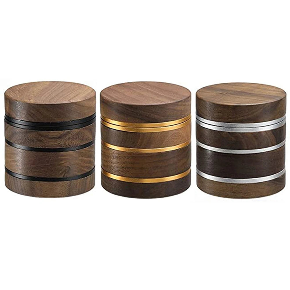 63mm Herbal Tobacco Grinder Smoke Herb 4 layer Walnut head Aluminum alloy Grinders Spice Mill Cigarette Accessories