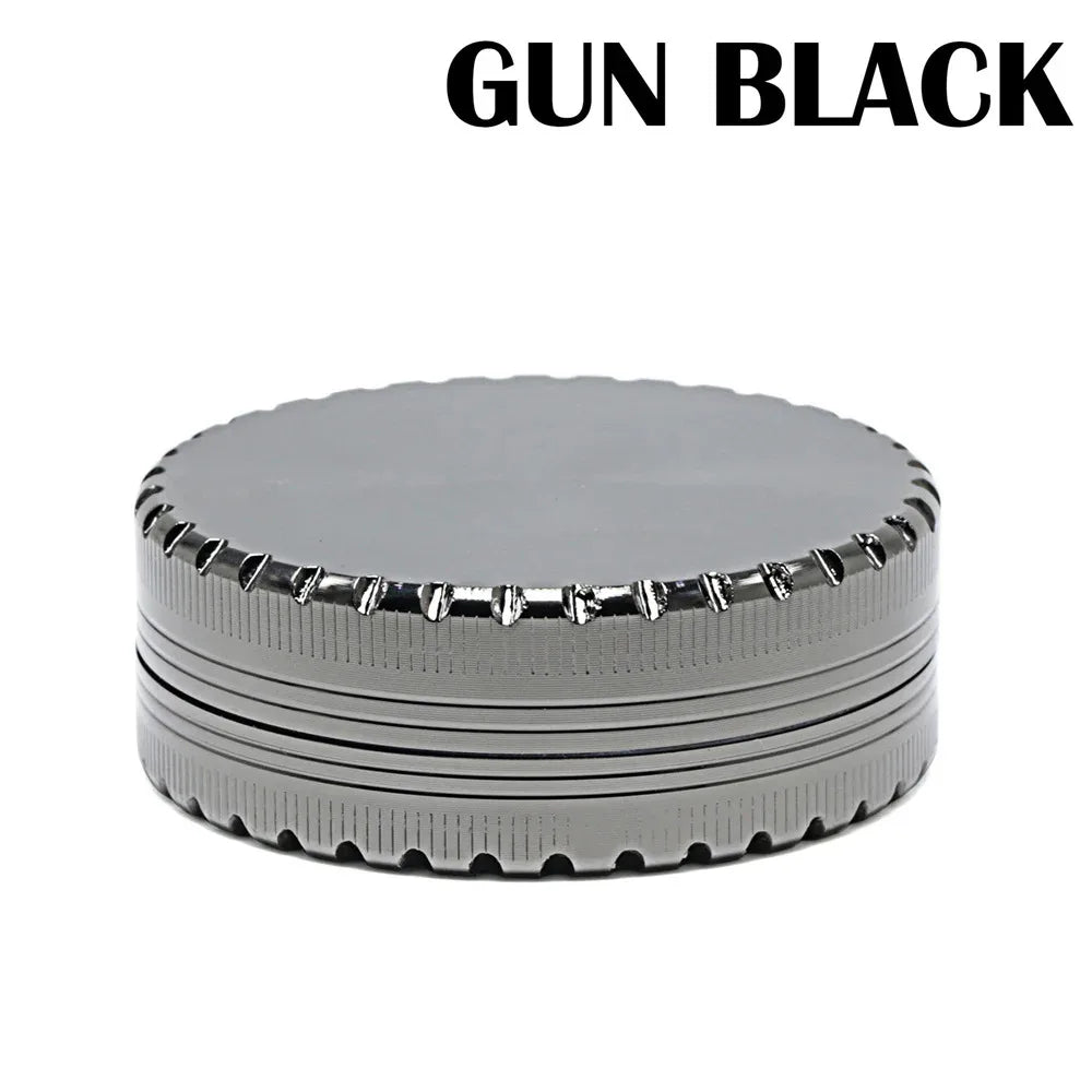 63mm Toothless Zinc Alloy Herbal Grinder Tobacco Smoke Spice Crusher Herb Mill Shredder Push Type 3 Part Rolling Accessories