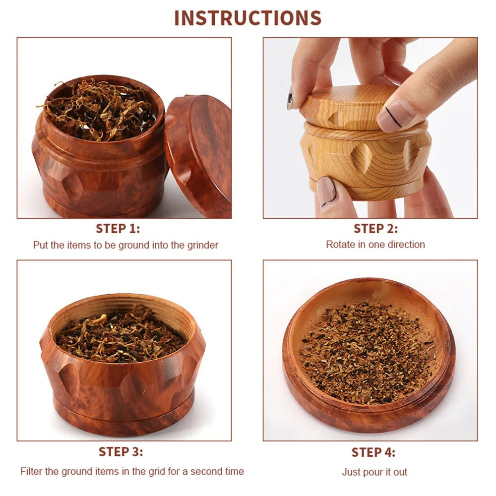 40mm 4-layer Resin Herb Tobacco Grinder Manual Smoke Grass Spice Grinder Herbal Tobacco Crusher Machine Smoking Pipe Accessories