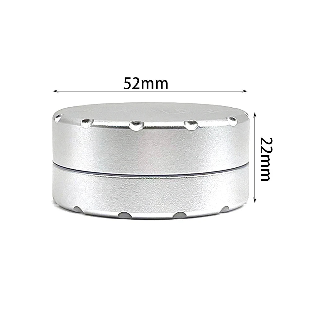 52MM Aluminum Sliver Herb Grinder Tobacco Smoke Spice Crusher Mill Shredder 2 Layer Missing Angle Rolling Smoking Accessories