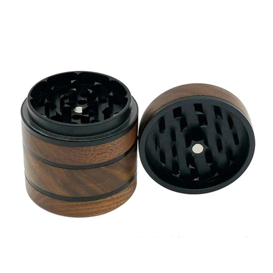 63mm Herbal Tobacco Grinder Smoke Herb 4 layer Walnut head Aluminum alloy Grinders Spice Mill Cigarette Accessories