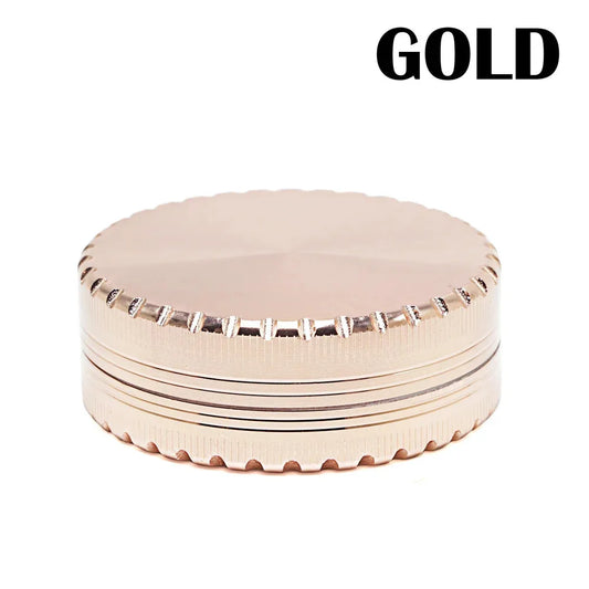 63mm Toothless Zinc Alloy Herbal Grinder Tobacco Smoke Spice Crusher Herb Mill Shredder Push Type 3 Part Rolling Accessories