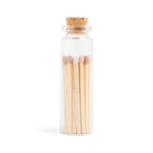 Matches | Small Corked Vial | Neapolitan Color Tip-0