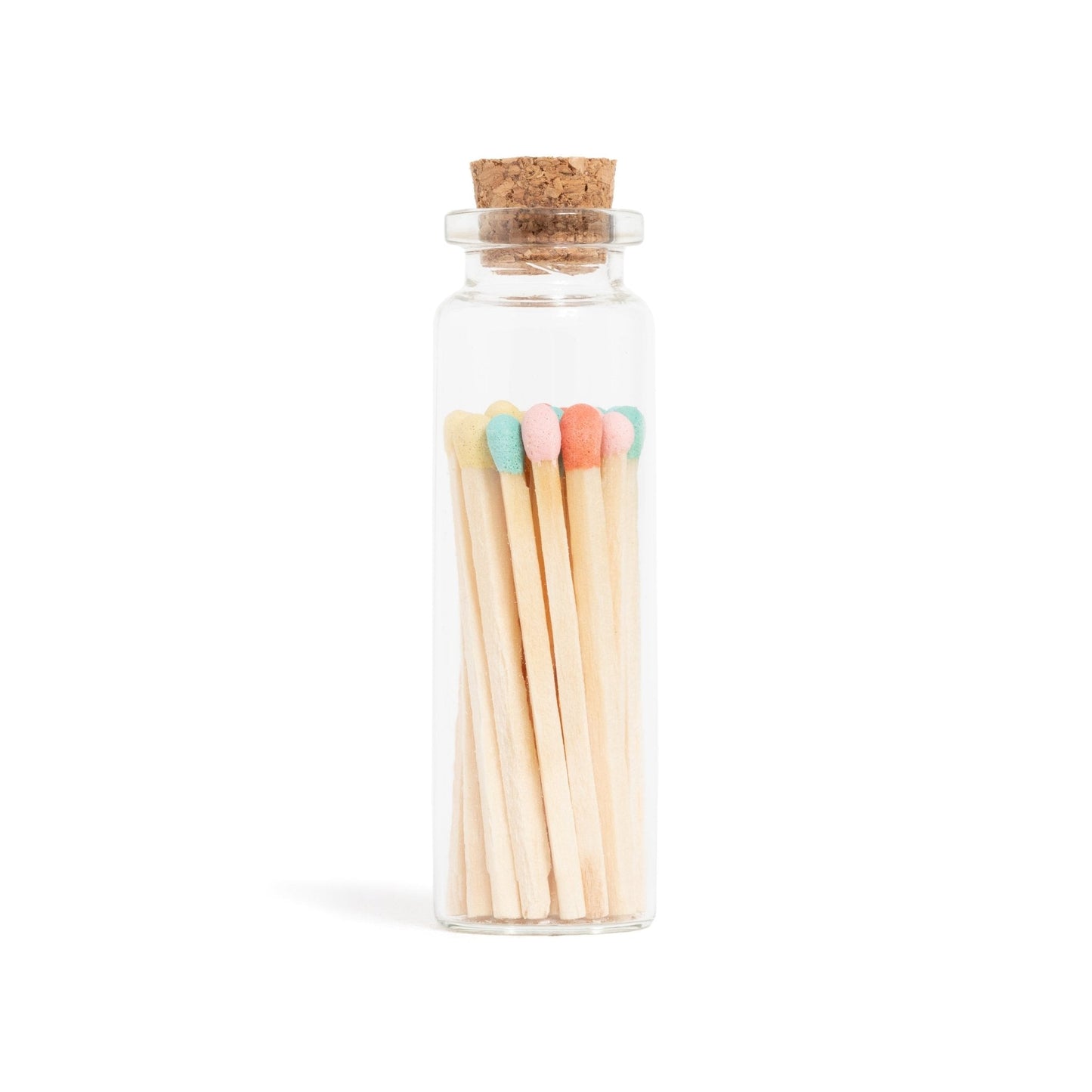 Matches | Small Corked Vial | Pastel Mix Tip-0