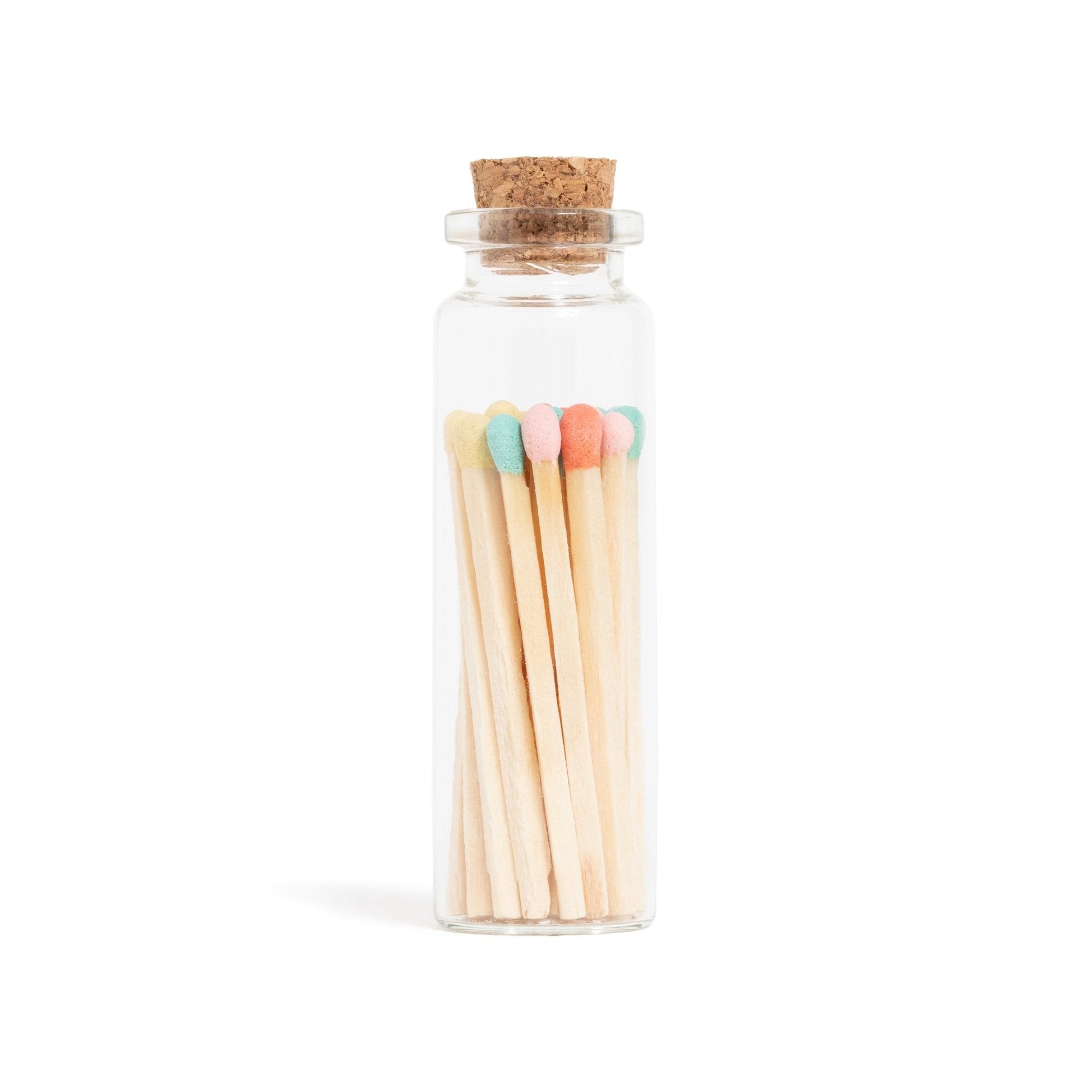 Matches | Small Corked Vial | Pastel Mix Tip-0